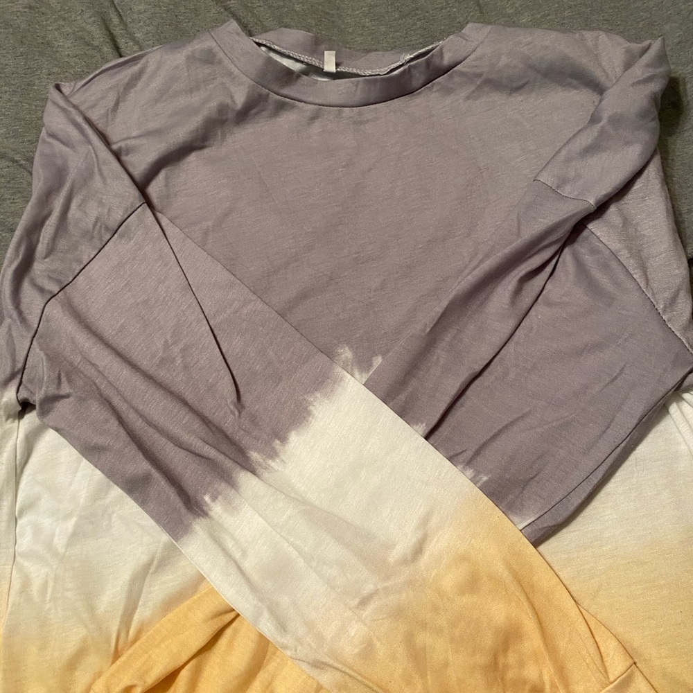ombré long sleeve tee